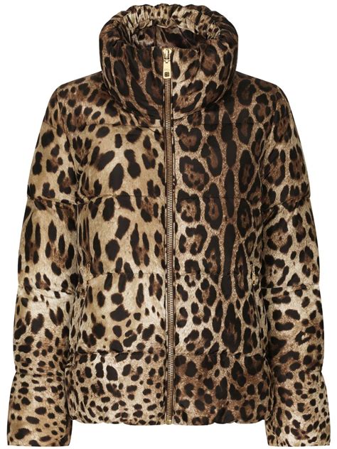 leopard print padded jacket